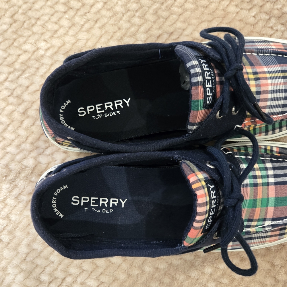 Sperry  Plaid Boat Shoes Men’s 11.5 Memory Foam Casual Preppy Coastal - Picture 10 of 14